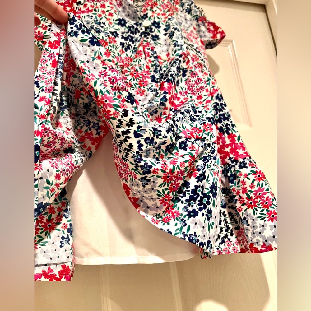 Floral Ruffle Cuff Dress - Picture 2 of 5